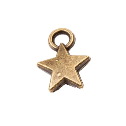 Vintage Sternanhänger Aus Legierung DIY Schmuckzubehör Für Halsketten Armbänder Bronze Altsilber Stern Charms Zubehör