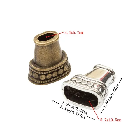 Vintage Legierung Perlenkappen Schnurende Kappen Antik Bronze Silber Für DIY Schmuckherstellung Armband Halskette Handmade Schmuckzubehör