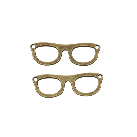 Vintage Zinc Alloy Eyeglasses Frame Pendants DIY Jewelry Making Accessories Electroplated Retro Glasses Charms For Earrings Necklace Bracelet Handicraft