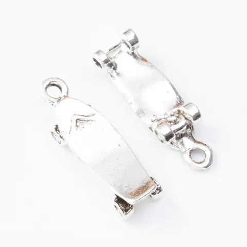 Vintage Skateboard Form Zinklegierung Anhänger Für Schmuckherstellung DIY Skateboard Charms Antik Gold Silber Bronze Zubehör