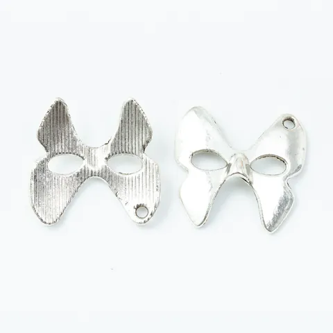 Amuletos de Máscara de Mariposa de Aleación de Zinc Vintage Colgantes de Máscara de Metal Bronce Plata Antigua Joyería DIY