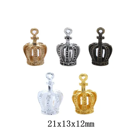 Vintage Legering Kroon Bedeltjes Opengewerkte Kroon Hangers Voor Sieraden Maken DIY Ketting Armband Accessoires Meerdere Kleuren