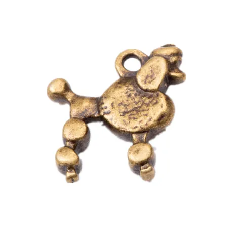 Pendentifs Caniche en Alliage Vintage Accessoires de Création de Bijoux DIY Bronze Argent Or Antique