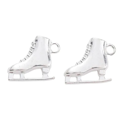 Colgantes de Patines de Hielo de Aleación de Zinc Vintage para Fabricación de Joyas de Bricolaje Accesorios Charms de Zapatos de Patinaje en Oro Plata Bronce Antiguo