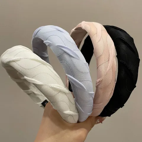 Cerchietto Imbottito in Rete Stile Francese per Donna Glitter Alto Craniale Superiore Fascia per Capelli Torta Accessori per Capelli Fatti a Mano