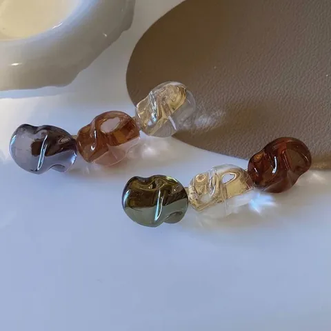 Korean Style Irregular Geometric Resin Hair Clip Minimalist Acrylic Hairpin For Women Vintage Elegant Side Clip Hair Accessory