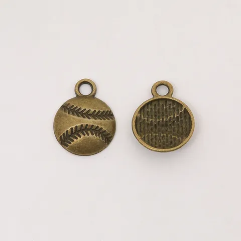 Vintage Alloy Baseball Charms Pendants DIY Jewelry Accessories For Necklace Bracelet Making Sports Theme Metal Pendants