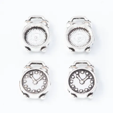 Retro Alarm Clock Charms Alloy Vintage Style Pendants For DIY Jewelry Making Necklaces Bracelets Metal Accessories Crafting Supplies