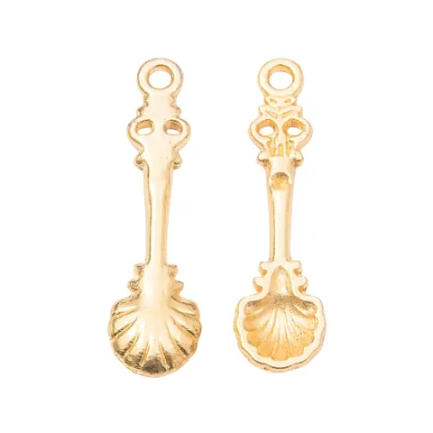Vintage Zinc Alloy Spoon Fork Charms For Jewelry Making DIY Antique Bronze Silver Gold Tableware Pendants For Necklace