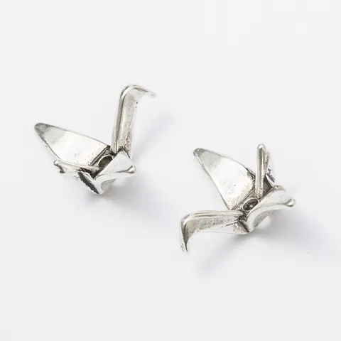 Vintage Alloy Origami Thousand Paper Crane Connector Beads DIY Jewelry Making Findings Accessories For Necklace Bracelet