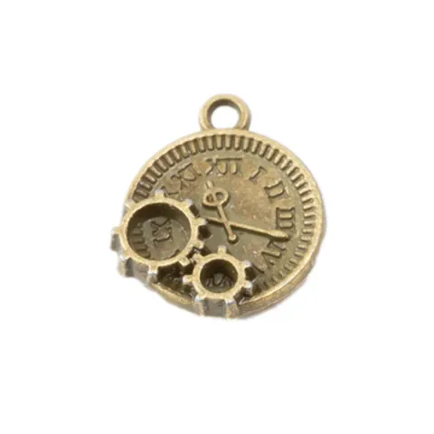 Vintage Steampunk Klok Tandwiel Legering Hangers Voor DIY Sieraden Maken Antiek Brons Goud Zilver Mechanische Klok Charms Accessoires