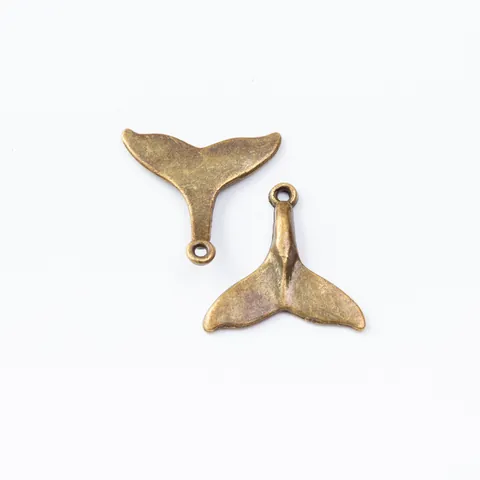 Vintage Legering Walvisstaart Hangers Voor DIY Sieraden Maken Ambachten Ketting Armband Charms Meerkleurige Visstaart Accessoires
