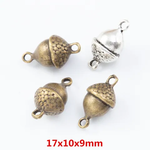 Vintage Alloy Acorn Charms Pine Cone Shape Pendants With Double Loops For DIY Jewelry Making Necklace Bracelet Accessories