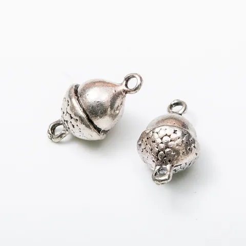 Vintage Alloy Acorn Charms Pine Cone Shape Pendants With Double Loops For DIY Jewelry Making Necklace Bracelet Accessories
