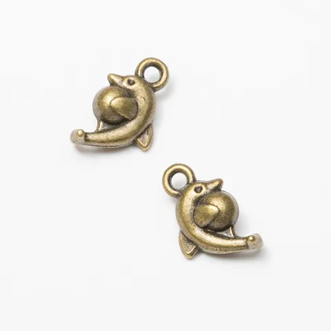 Vintage Legering Dolfijn Hangers Voor DIY Sieraden Maken Kettingen Armbanden Benodigdheden Antiek Goud Zilver Brons Dier Charms