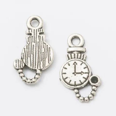 Colgantes Vintage de Aleación de Zinc con Esfera de Reloj para Hacer Joyería DIY Bronce Plata Antiguo Accesorios