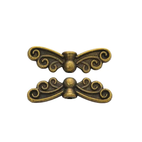 Vintage Alloy Wing Shape Spacer Beads Charms For DIY Jewelry Making Necklace Bracelet Accessory Wing Findings