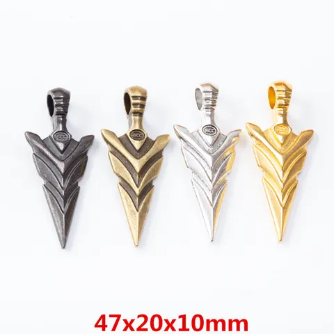 Vintage Alloy Arrow Pendant Feather Texture Tribal Spearhead Charms For DIY Jewelry Making Necklace Accessories Unisex Jewelry