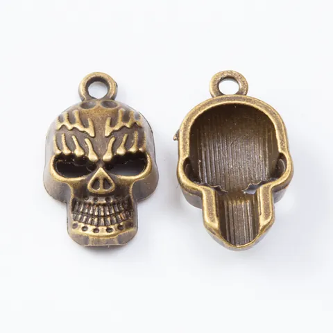 Vintage Gothic Skull Charms Zinc Alloy Metal Pendants For DIY Jewelry Making Necklaces Bracelets Halloween Party Supplies
