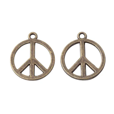 Ciondoli Vintage in Lega Segno della Pace Circolare Pendenti per Creazione Gioielli DIY Accessori Simbolo Metallico Retro per Collane Bracciali
