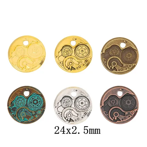Vintage Steampunk Tandwiel Klok Hangers Zinklegering Mechanische Stijl Charms Voor DIY Sieraden Maken Antieke Afwerking Accessoires
