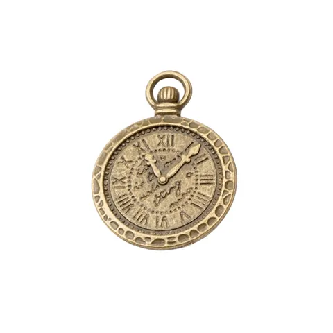 Vintage Alloy Clock Watch Face Charms Pendants For DIY Jewelry Making Antique Bronze Silver Gold Red Copper Accessories
