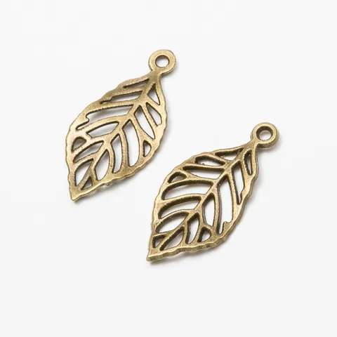 Retro Hohl Zinklegierung Blatt Anhänger Für DIY Schmuckherstellung Halskette Ohrringe Handwerk Blattform Metall Zubehör Charms