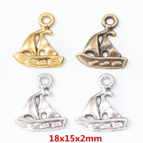 Vintage Legering Zeilboot Nautische Hanger DIY Sieraden Maken Accessoires Retro Boot Bedels Voor Ketting Armband Handgemaakt