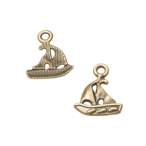 Vintage Legering Zeilboot Nautische Hanger DIY Sieraden Maken Accessoires Retro Boot Bedels Voor Ketting Armband Handgemaakt
