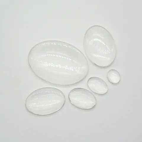 Cabochon in Vetro Ovale Trasparente Retro Piatto Convesso Per Ciondolo Collana DIY Produzione Gioielli Accessori Artigianali Fatti a Mano Gemma del Tempo