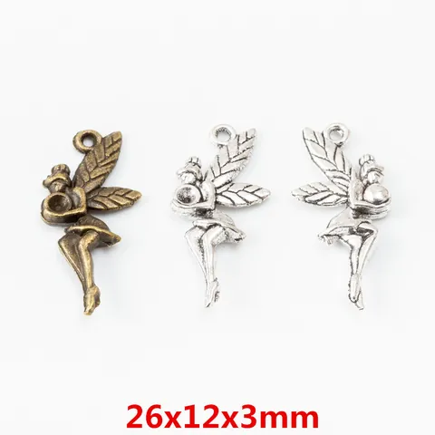Vintage Alloy Angel Fairy Charms Pendants For DIY Jewelry Making Necklace Bracelet Craft Supplies Women Accessories