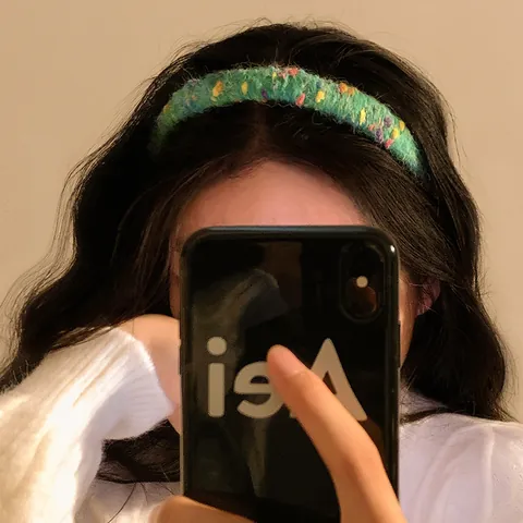 Korean Ins Style Yarn Knitted Headband Colorful Speckled Plush Hairband Retro Sweet Winter Hair Accessories For Women