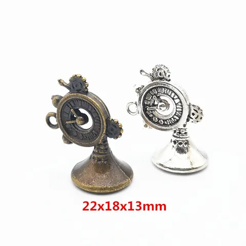 Antique Alloy Trumpet Horn Clock Face Charms Steampunk Style DIY Jewelry Making Pendant For Necklace Bracelet Crafting