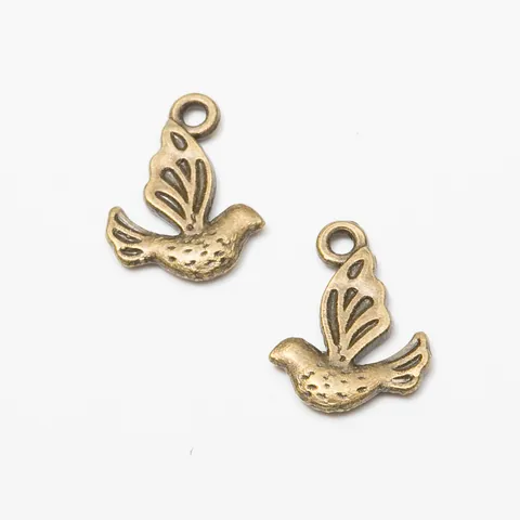 Vintage Alloy Bird Charms Pendants Peace Dove Shape For DIY Jewelry Making Findings Necklace Bracelet Crafts Accessories Small Charms