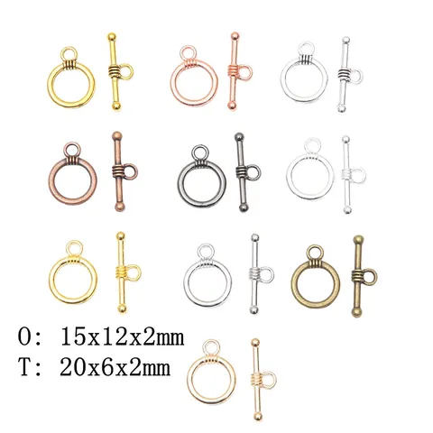 Vintage Alloy OT Toggle Clasps Connector Sets For Jewelry Making DIY Bracelet Necklace Antique Gold Silver Bronze Findings Accessory
