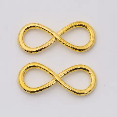 Vintage Alloy Infinity Symbol Connectors For DIY Bracelet Necklace Making Metal Figure Eight Charms Jewelry Findings Accessory