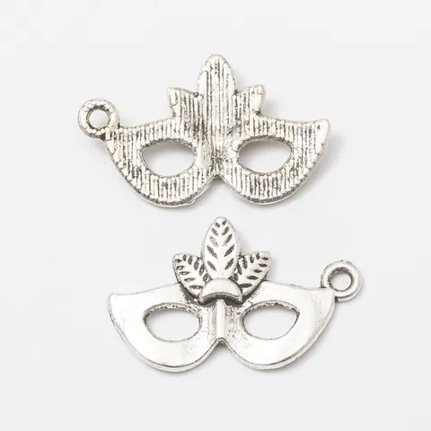 Vintage Alloy Mask Shape Pendants For DIY Jewelry Making Retro Masquerade Charms For Necklaces Bracelets Crafts Accessory