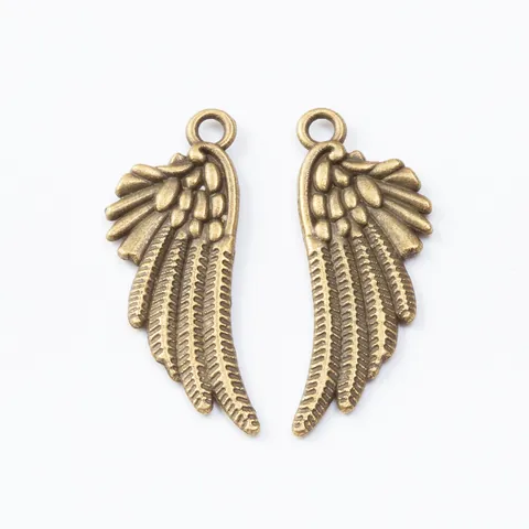 Vintage Zinc Alloy Angel Wing Charms Pendants For DIY Jewelry Making Findings Feather Wings Craft Accessories Necklace Earrings