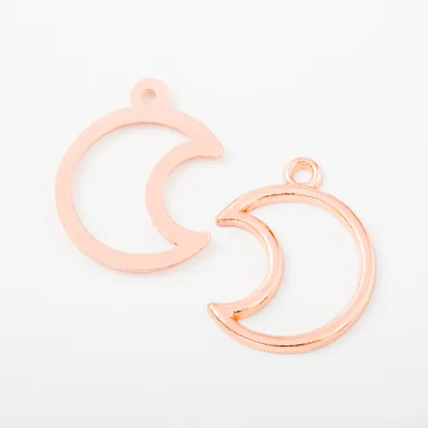 Vintage Alloy Crescent Moon Hollow Charms For DIY Retro Jewelry Making Accessories For Necklace Earrings Handcraft Gold Silver Bronze