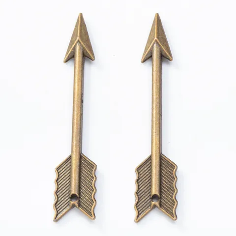 Colgante de Punta de Flecha de Aleación Vintage Dijes de Flecha Geométrica para Accesorios de Joyería DIY Oro Plata Bronce