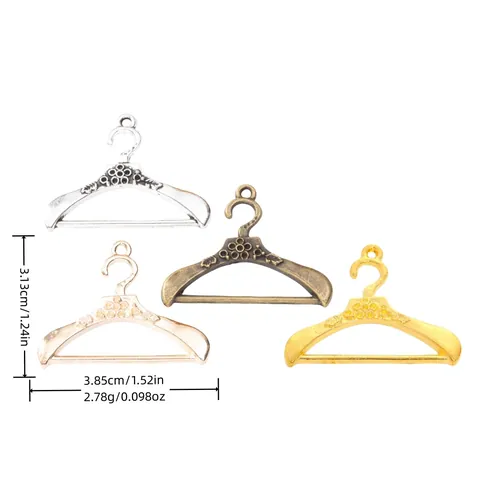 Vintage Legering Bloem Kleerhanger Bedels Hangers Voor DIY Sieraden Maken Goud Zilver Antiek Brons Alleen Hanger Zonder Ketting