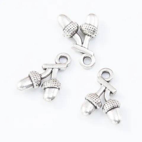 Vintage Alloy Pinecone Acorn Charms For Jewelry Making DIY Antique Bronze Silver Gold Plated Metal Acorn Pendants Jewelry Findings