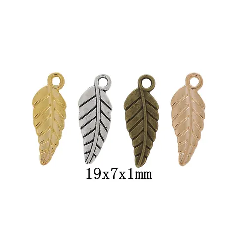 Vintage Alloy Leaf Charms For DIY Jewelry Making Necklaces Earrings Bracelets Pendants Electroplated Metal Botanical Charms