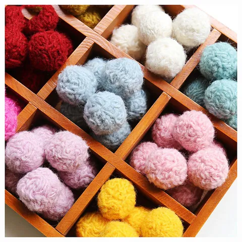 Handmade Wool Felt Balls Fluffy Pom Poms For DIY Jewelry Making Earrings Hair Accessories Clothing Decor Soft Craft Balls