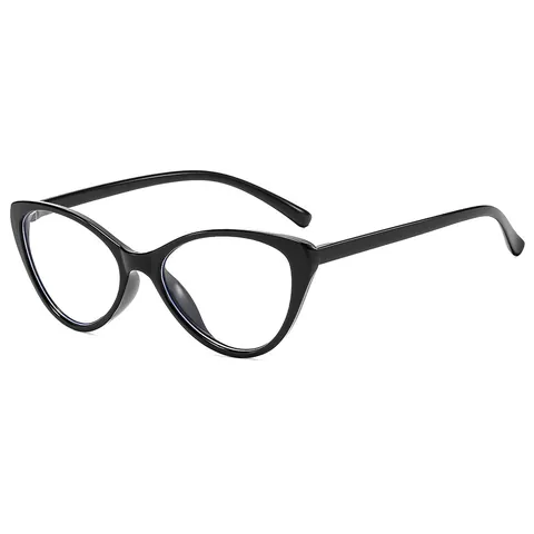 Women Fashion Cat Eye Anti Blue Light Blocking Glasses Retro PC Frame Plain Eyeglasses Decorative Spectacles For Daily Outfit