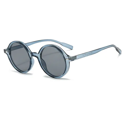Retro Round Frame Sunglasses Women Men Vintage PC Frame UV400 Protection Fashion Eyewear Classic Metal Rivet Decor Shades