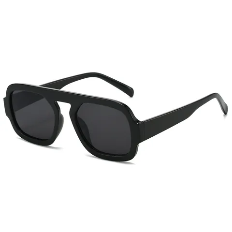 Retro Square Aviator Sunglasses For Women Men Polycarbonate Frame Acrylic Lens UV400 Protection Outdoor Travel Sun Glasses