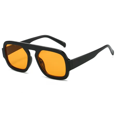 Retro Square Aviator Sunglasses For Women Men Polycarbonate Frame Acrylic Lens UV400 Protection Outdoor Travel Sun Glasses