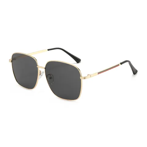 Fashion Oversized Metal Frame Sunglasses UV400 Protection Square Pilot Shades For Men Women Retro Outdoor Driving Eyewear