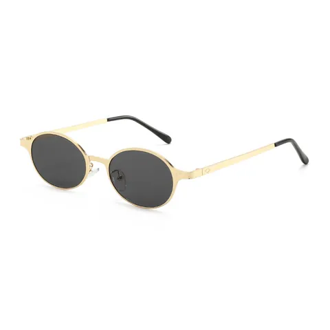 Occhiali da Sole Ovali Vintage in Metallo per Uomo e Donna Moda Retro Protezione UV400 Occhiali Protettivi Oro Argento Nero